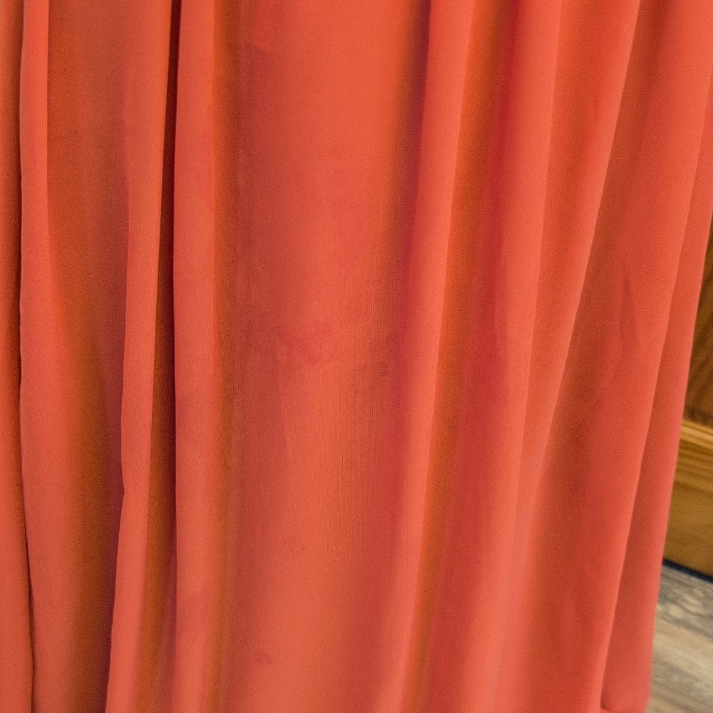 Azazie Strapless Burnt Orange Prom Bridesmaid Formal Dress Gown 14        CC132 - Picture 7 of 13
